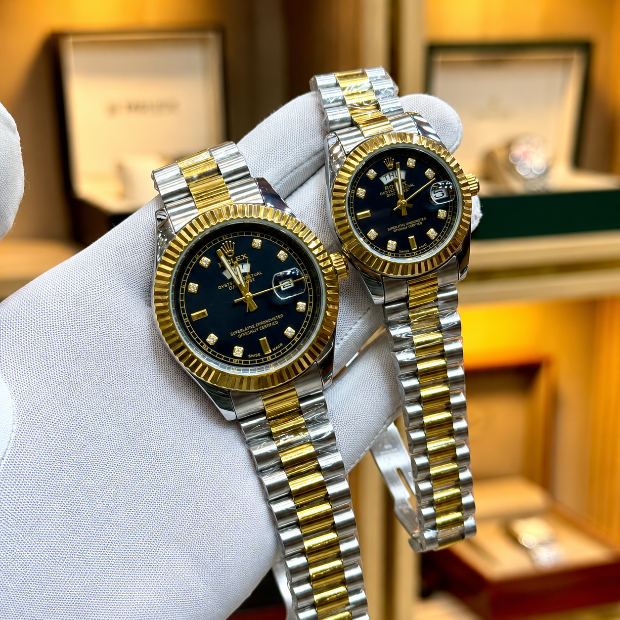 Rolex Datejust Couple Watches – Two-Tone Gold & Silver