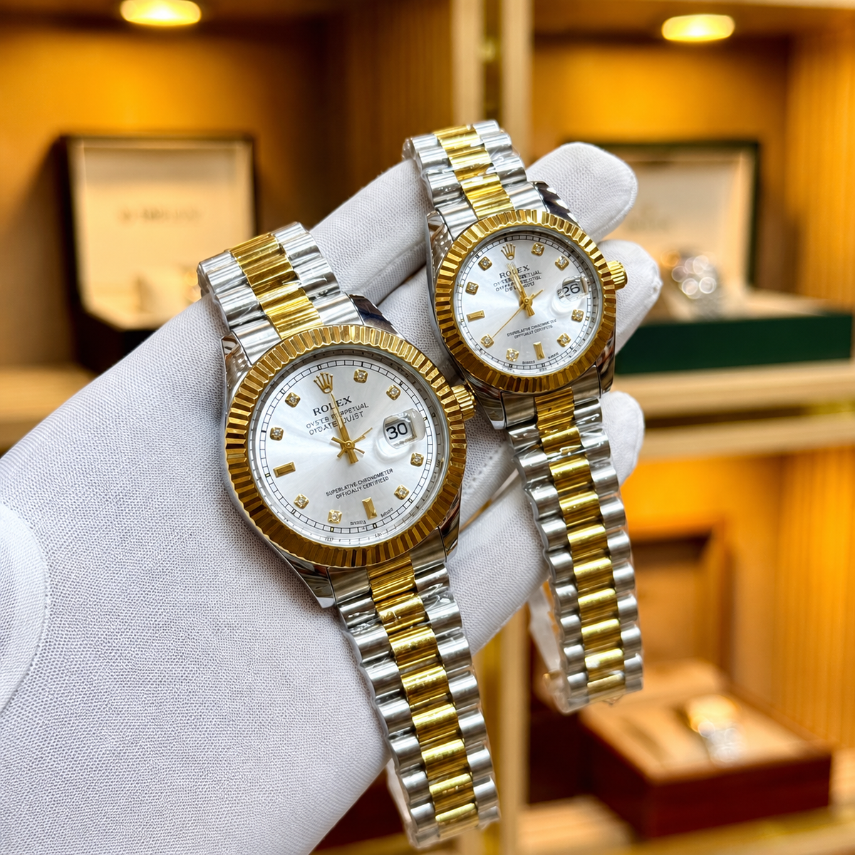Rolex Datejust Couple Watches – Two-Tone Gold & Silver