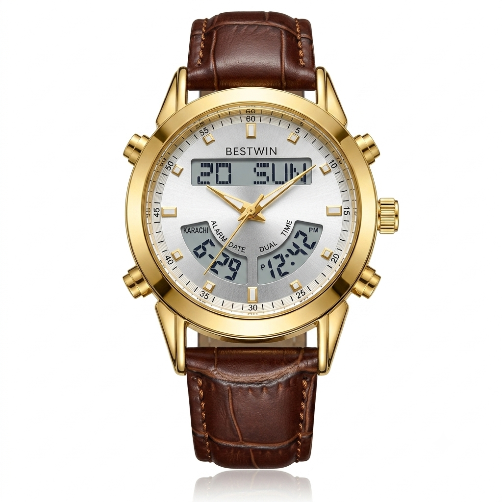 Bestwin Dual Display Analog-Digital Watch –
