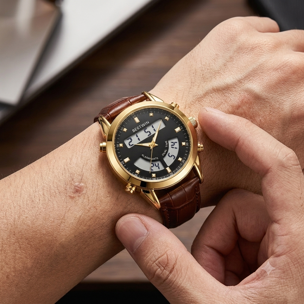 Bestwin Dual Display Analog-Digital Watch –