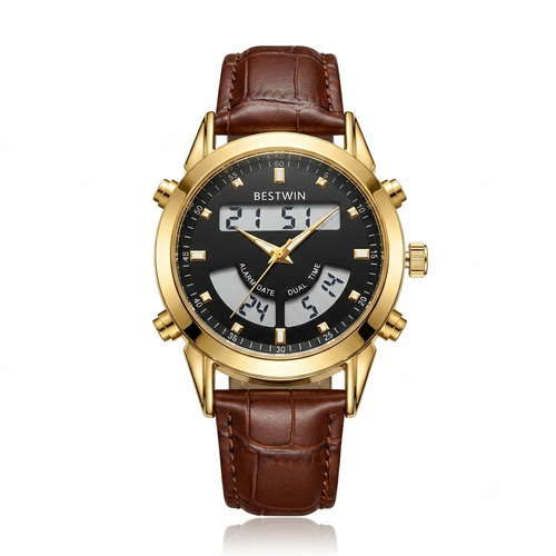 Bestwin Gold Analog-Digital Watch –