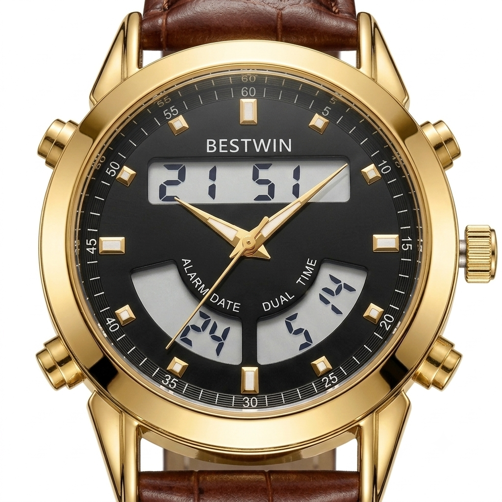 Bestwin Dual Display Analog-Digital Watch –