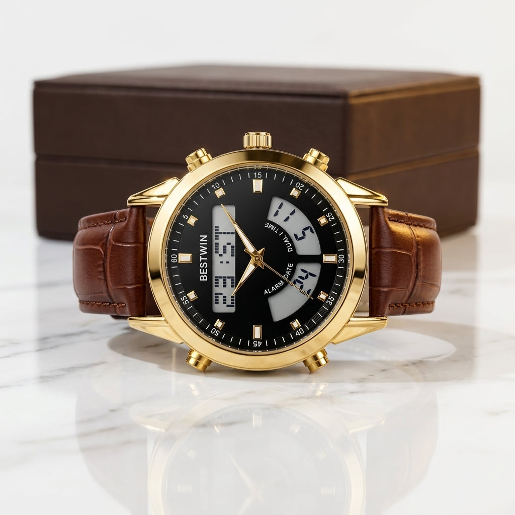 Bestwin Dual Display Analog-Digital Watch –