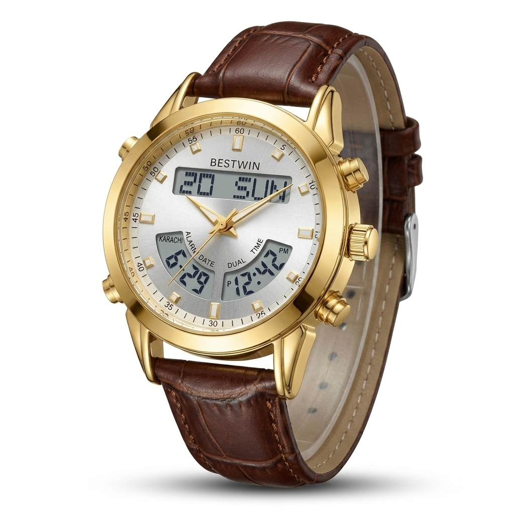 Bestwin Dual Display Analog-Digital Watch –