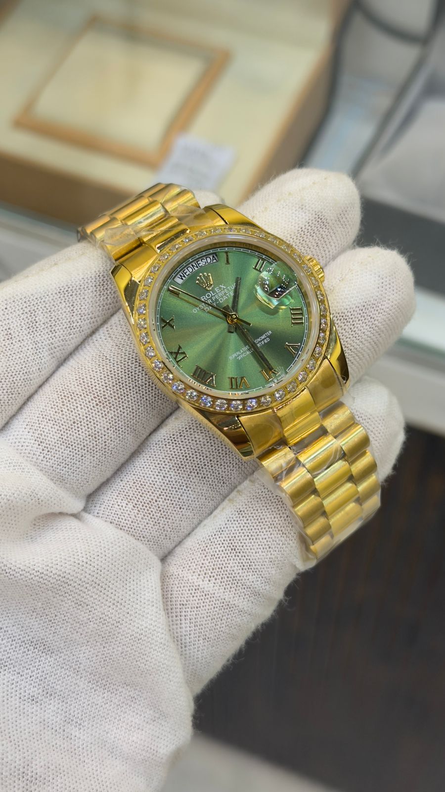 Rolex Day-Date Diamond Bezel & President Bracelet