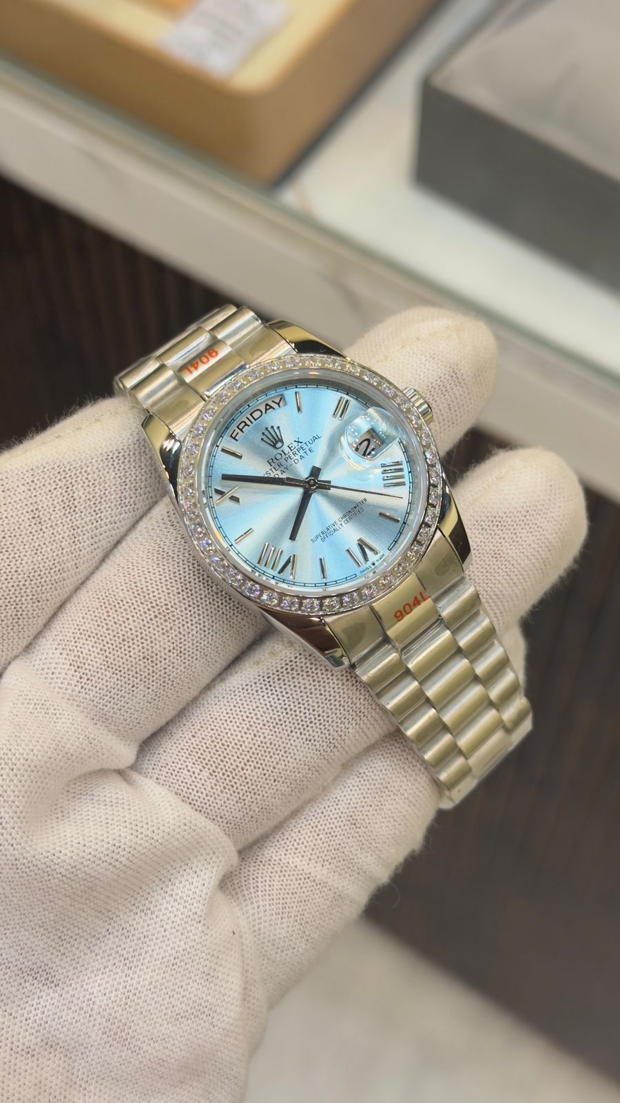 Rolex Day-Date Diamond Bezel & President Bracelet