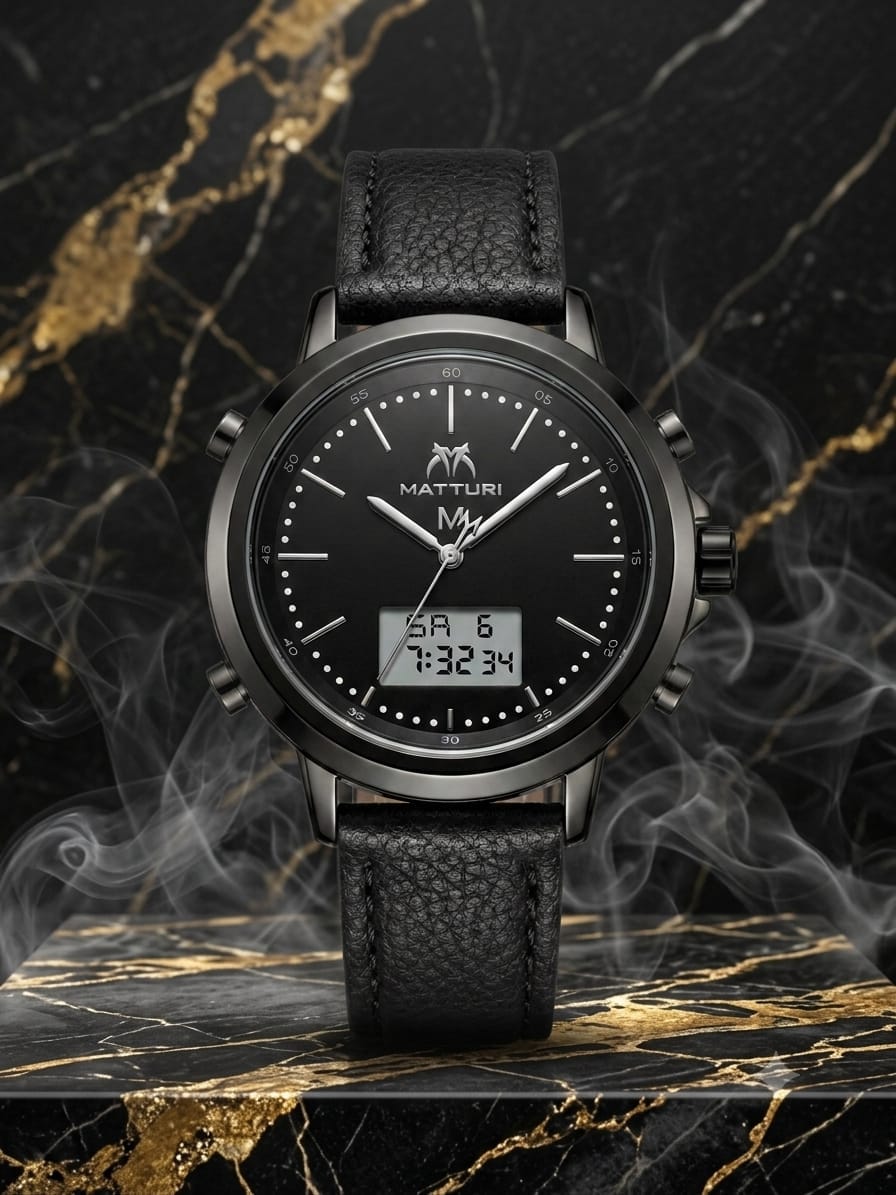 Matturi Ana-Digi Black Edition Watch