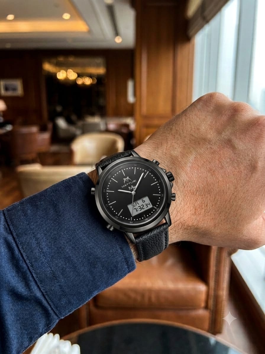 Matturi Ana-Digi Black Edition Watch