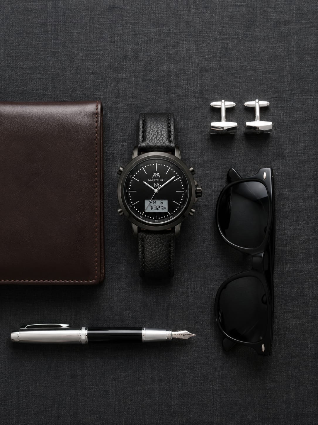 Matturi Ana-Digi Black Edition Watch